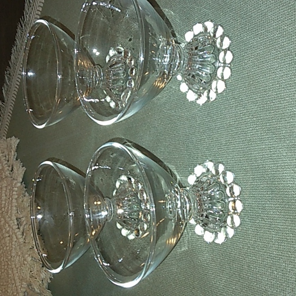 4 Vintage 1950's Anchor Hocking Boopie Sherbert/Dessert/Cocktail Glasses